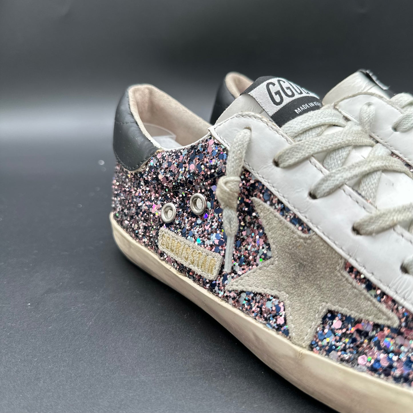 Golden Goose Superstar - Noir Beige Paillettes C1240