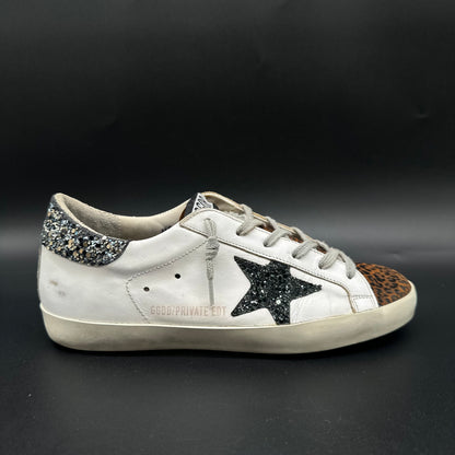 Golden Goose Superstar - Blanc Léopard Paillettes J003
