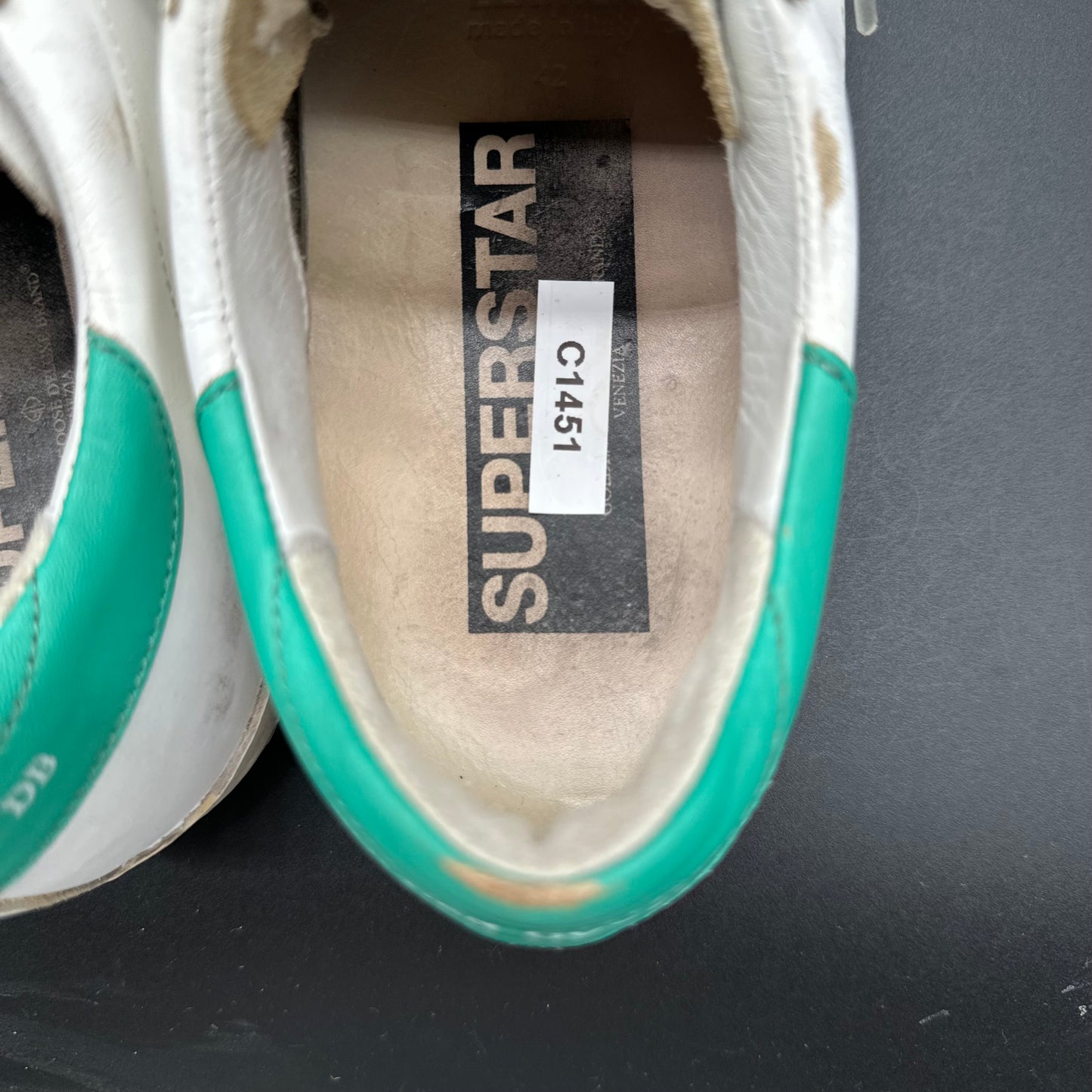 Golden Goose Superstar - Blanc Beige Vert C1451