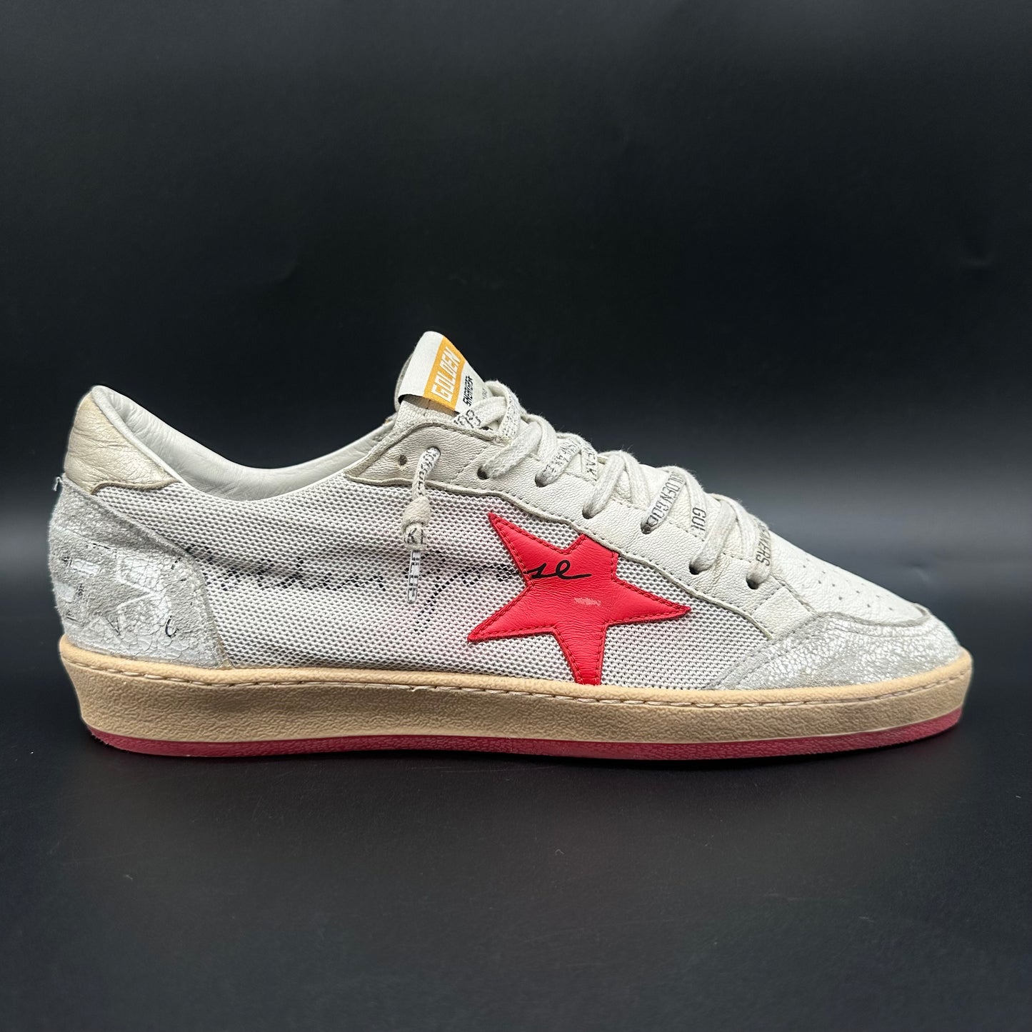 Golden Goose Ballstar - Blanc Beige Rouge C1319