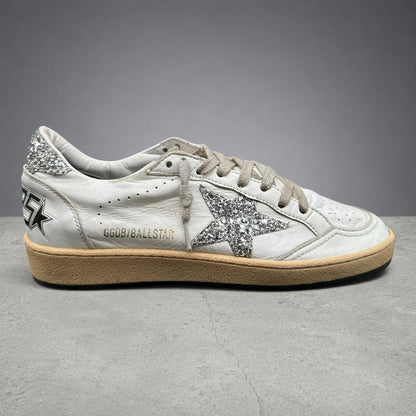 Golden Goose Ballstar - Blanc Argent Paillettes C1353
