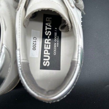 Golden Goose Superstar - Blanc Argent C1200