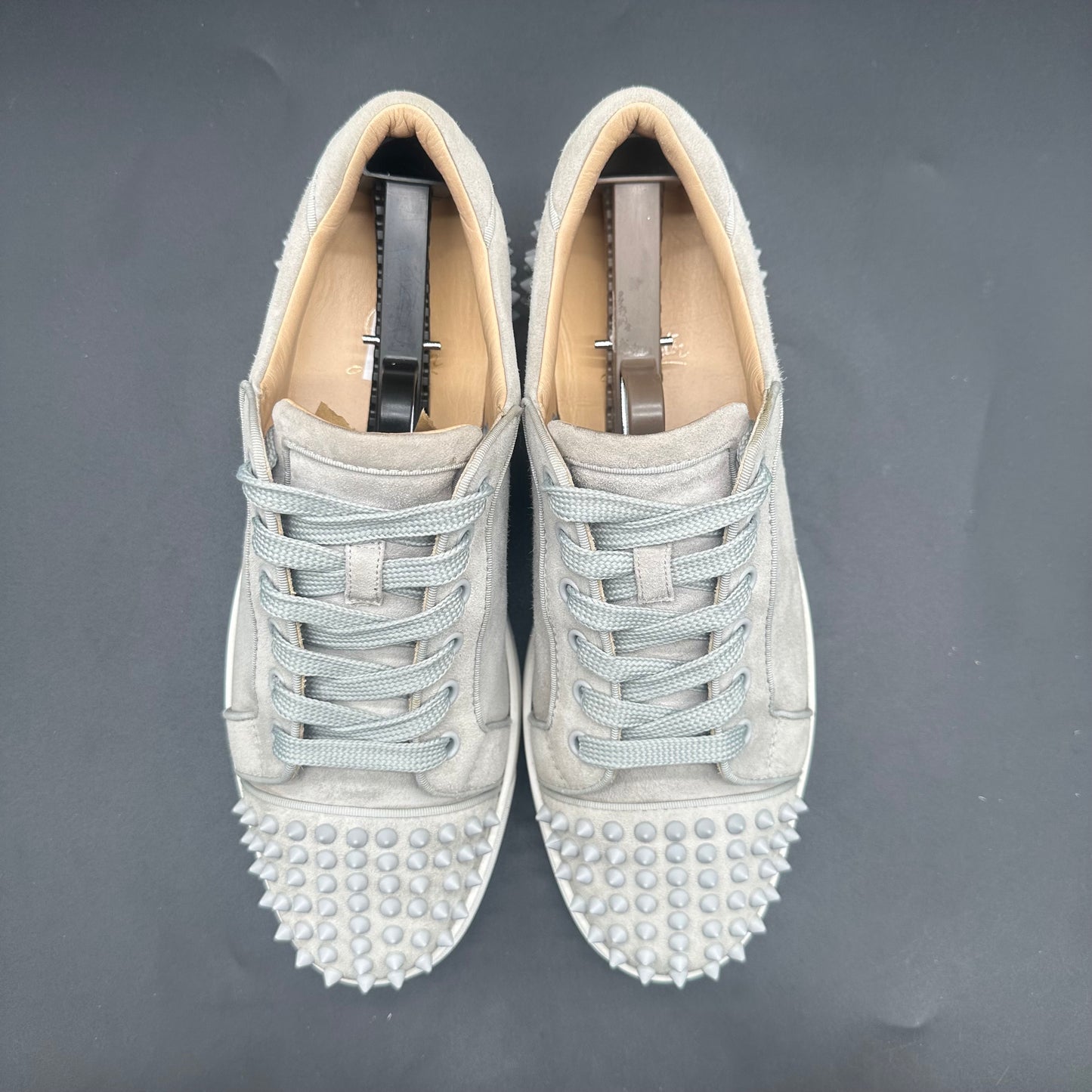 Louboutin Junior Spikes - Gris Blanc C1416