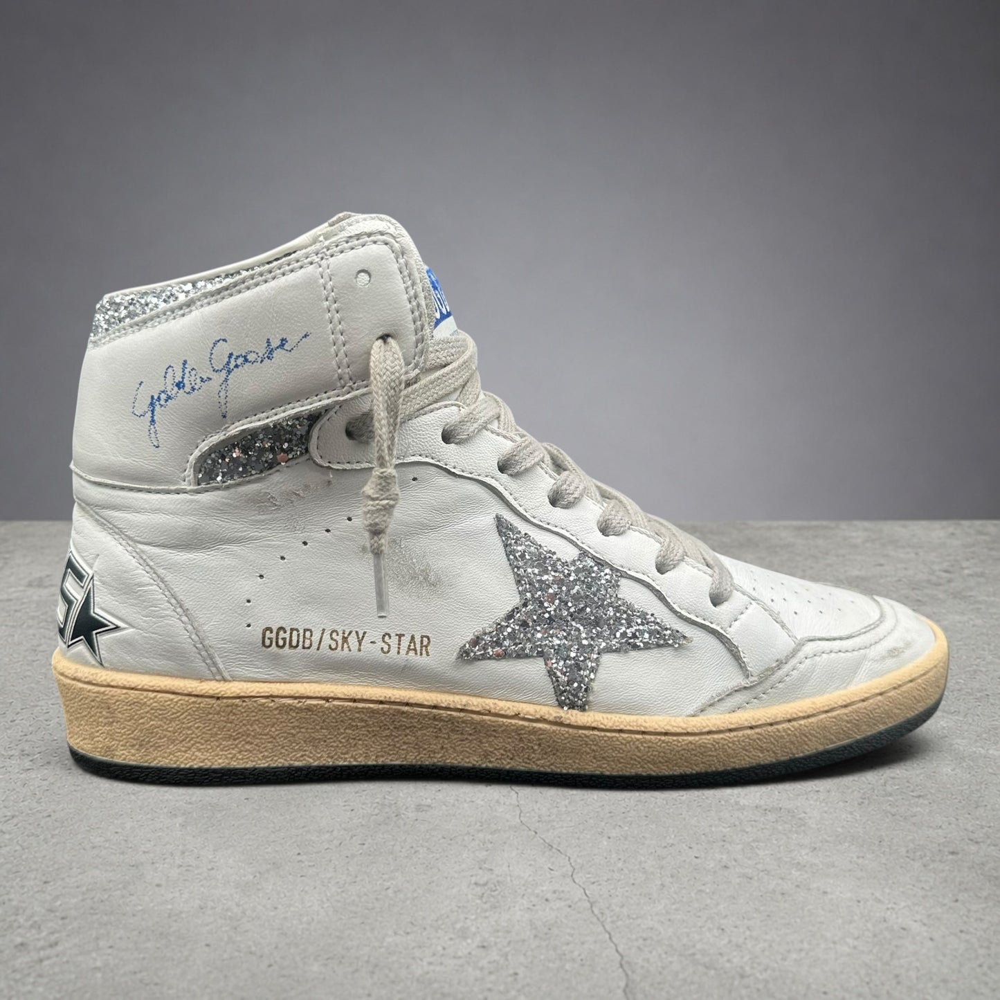 Golden Goose Sky-Star - Blanc Argent Paillettes C1433