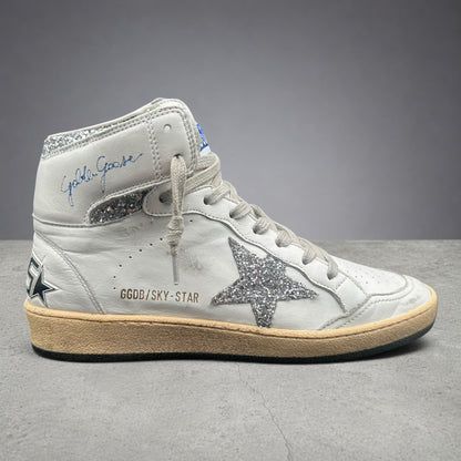 Golden Goose Sky-Star - Blanc Argent Paillettes C1433