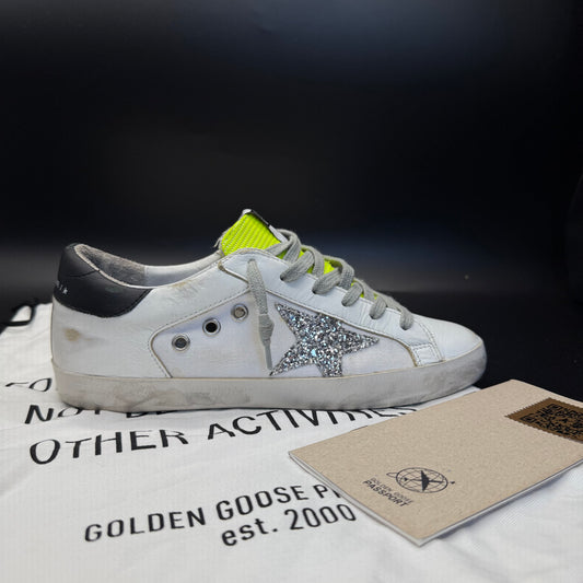 Golden Goose Superstar - Blanc/ FLUO/ Pailettes◼️