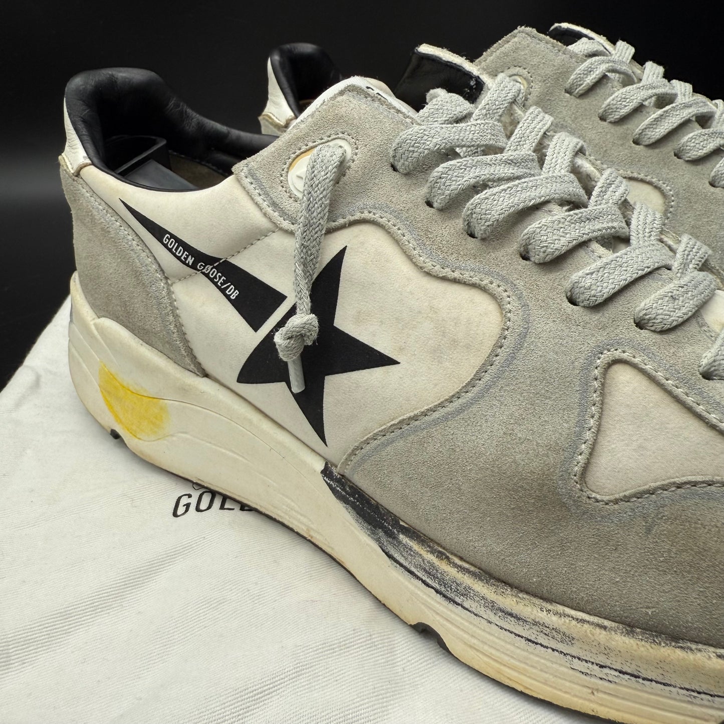Golden Goose Running - Gris Blanc