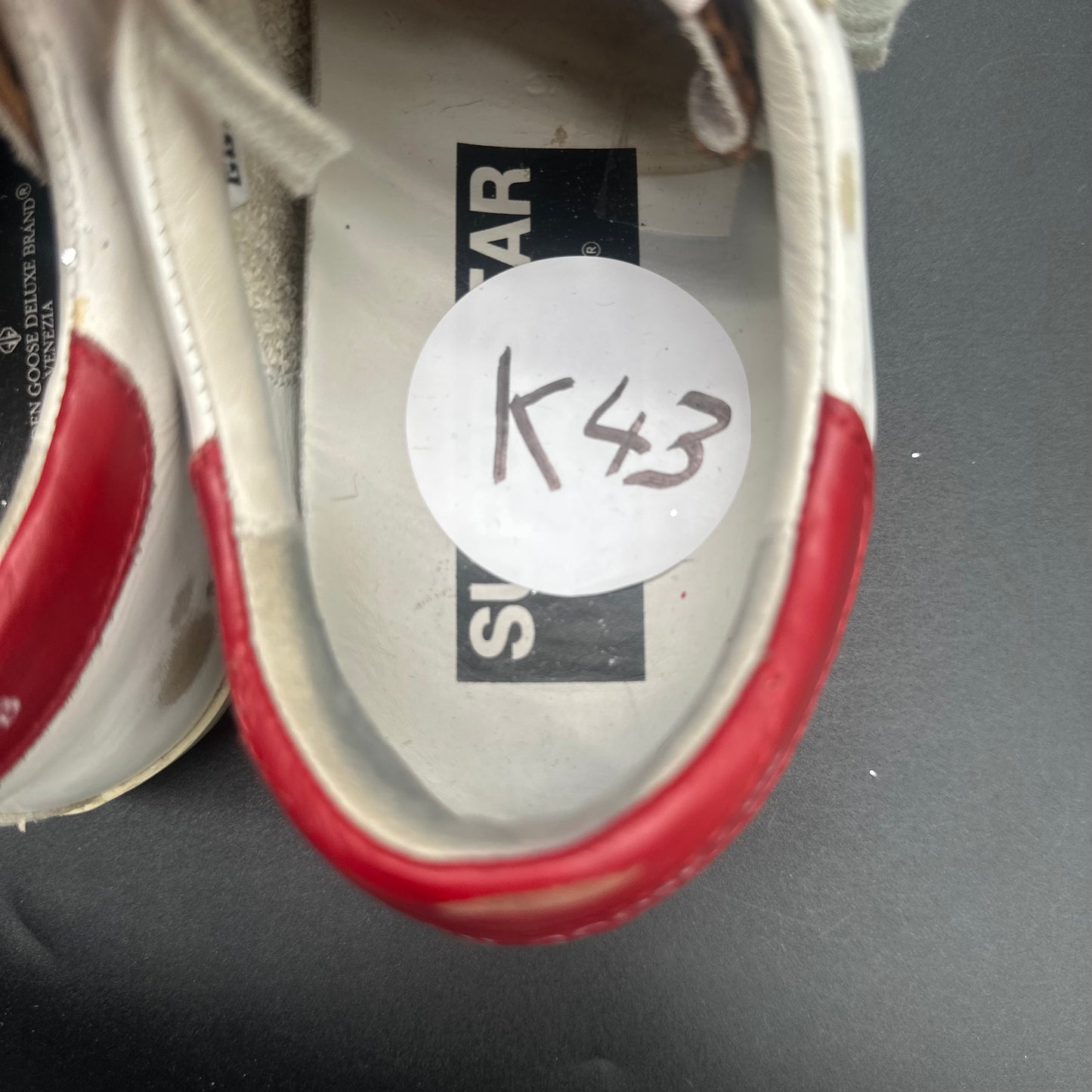 Golden Goose Superstar - Blanc Rouge Léopard Paillettes K43