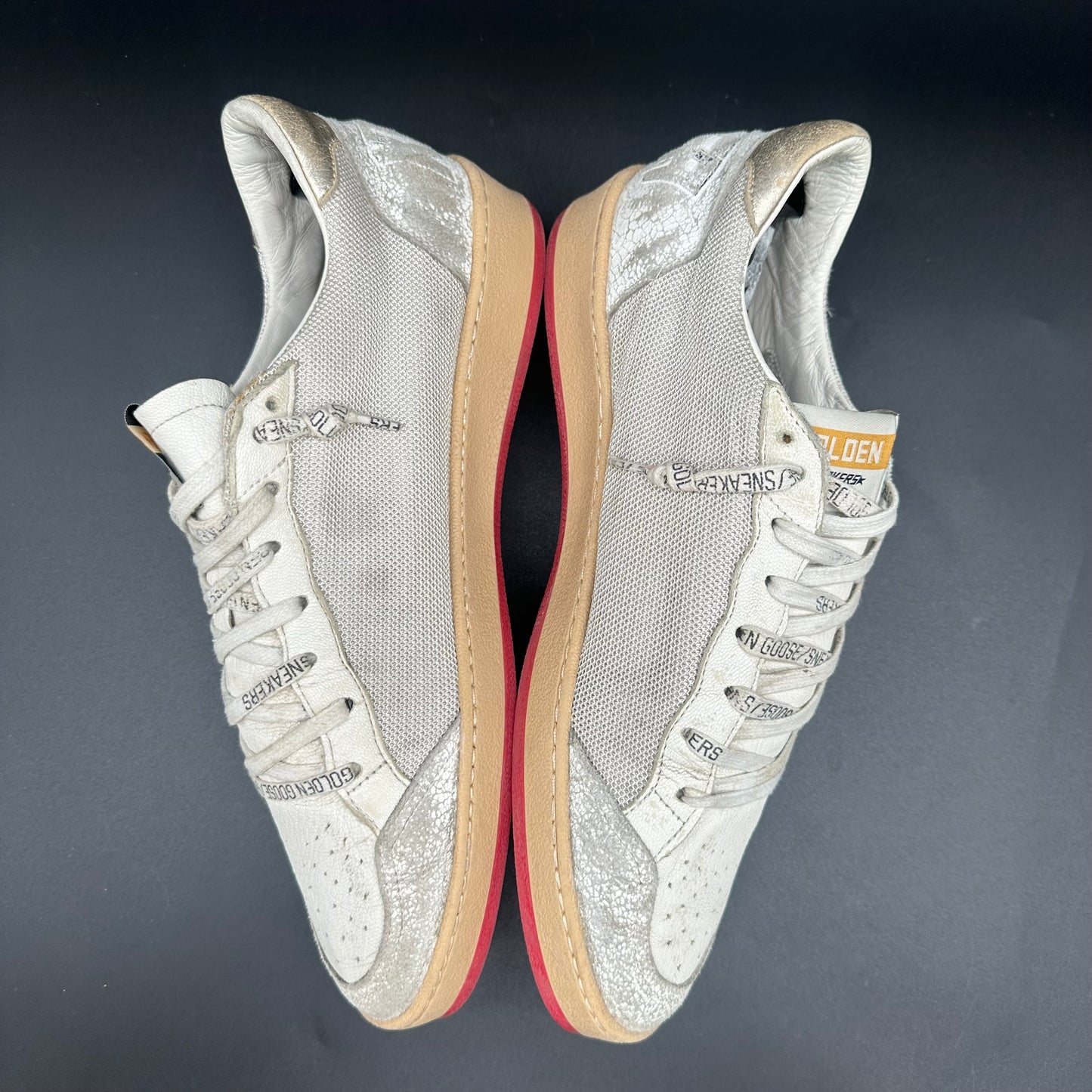 Golden Goose Ballstar - Blanc Beige Rouge C1319