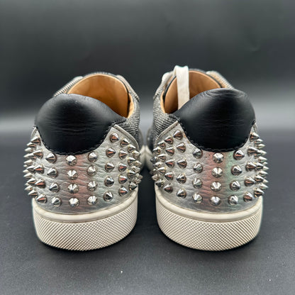 Louboutin Junior Spikes - Noir Argent C1128