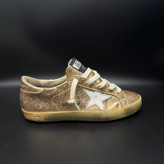 Golden Goose Superstar - Paillette Or Blanc
