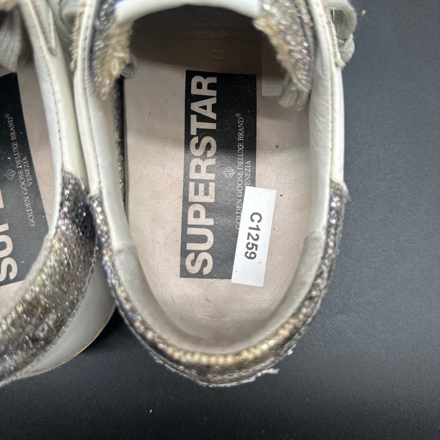 Golden Goose Superstar - Blanc Violet Paillettes C1259