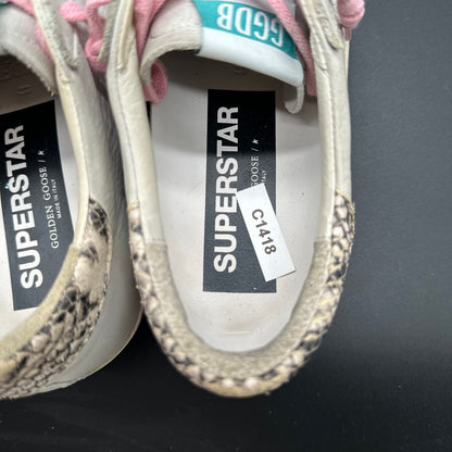 Golden Goose Superstar - Beige Rose Argent Croco C1418