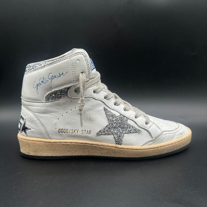 Golden Goose Sky-Star - Blanc Argent Paillettes C1433