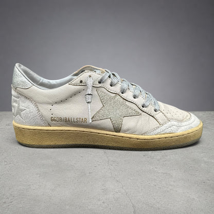 Golden Goose Ballstar - Blanc Argent Paillettes C1306