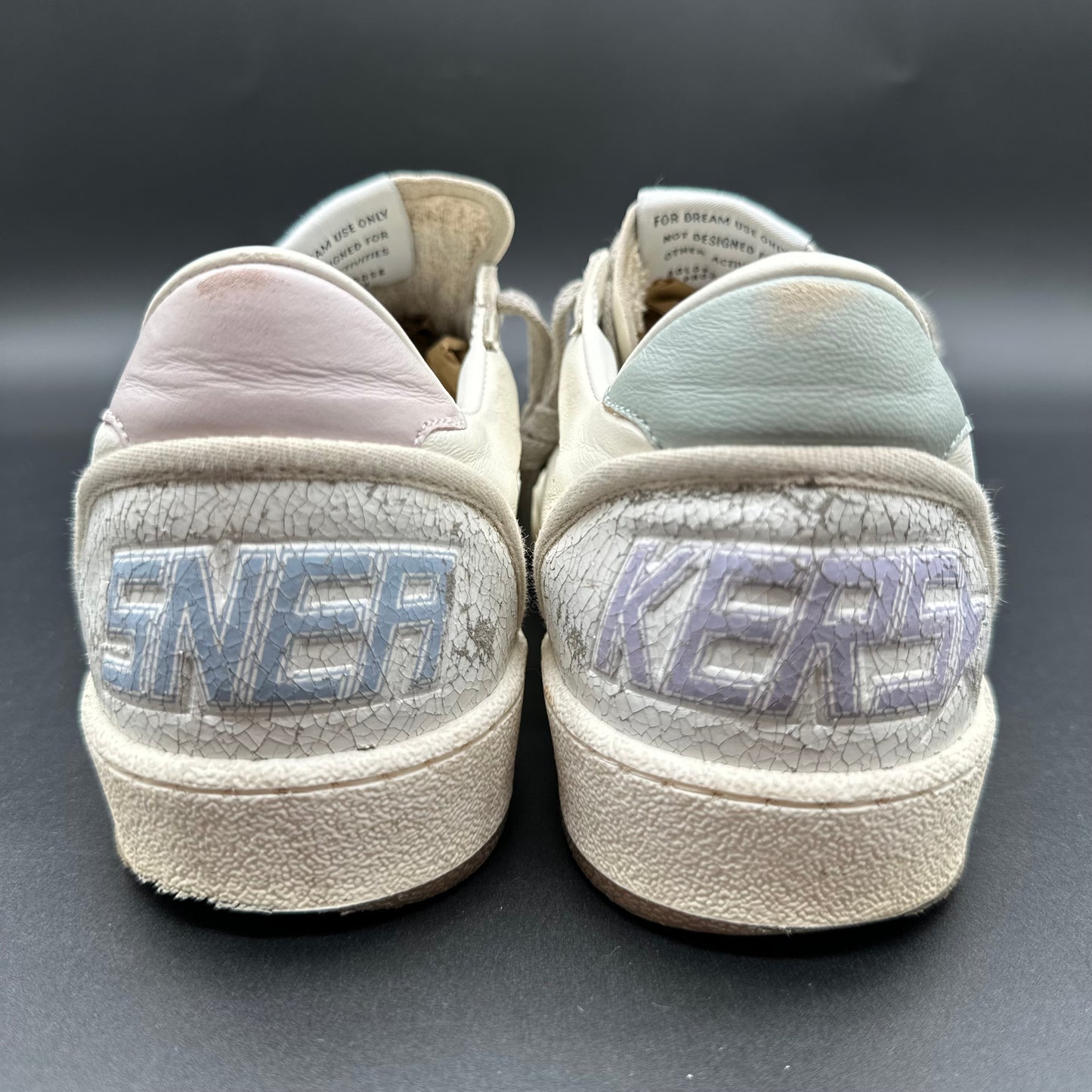 Golden Goose Ballstar - Blanc Rose Argent Crystal C1443