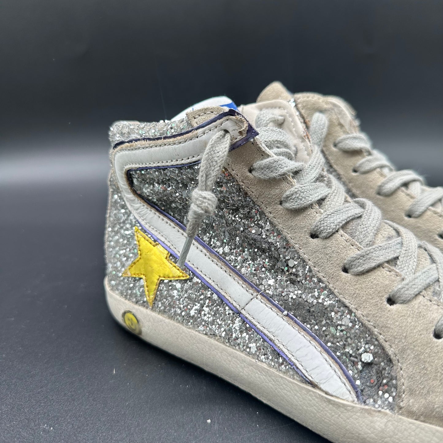 Golden Goose Slide - Paillettes Beige J008