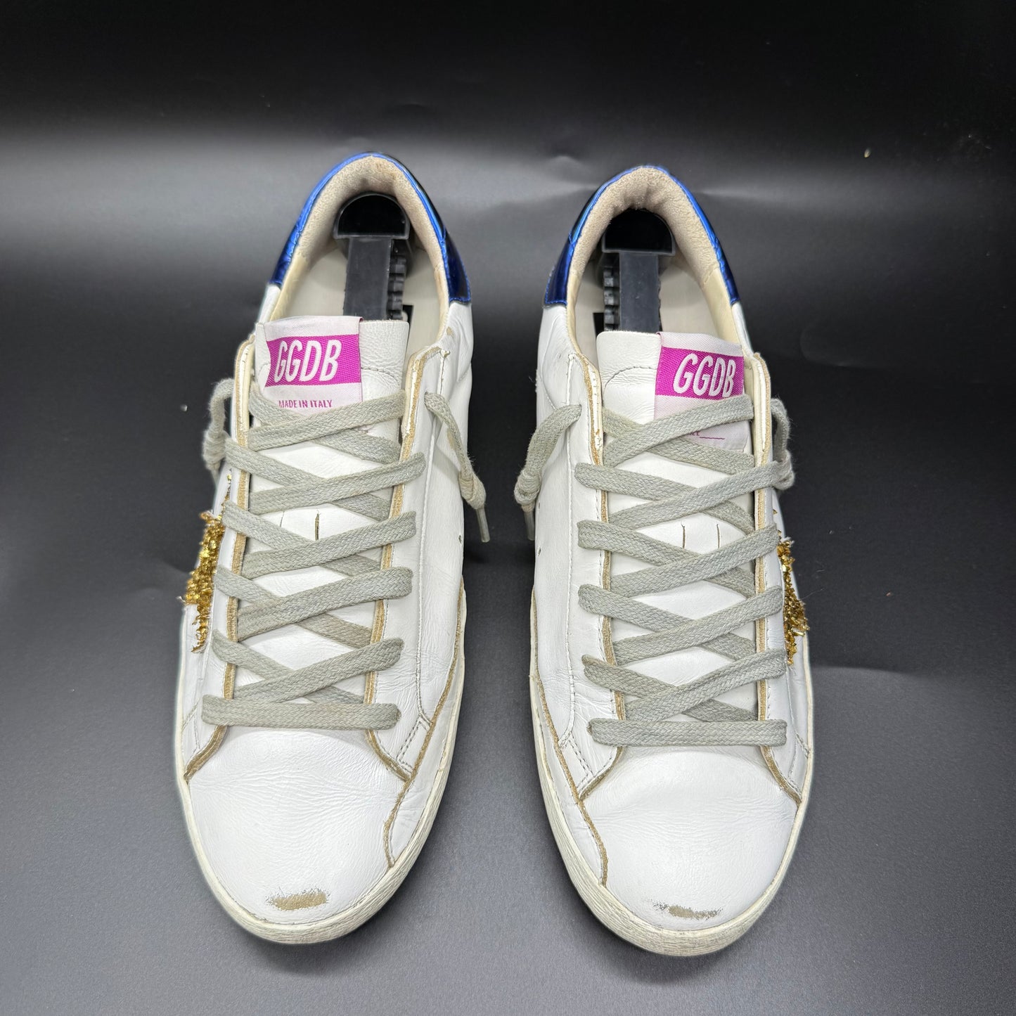 Golden Goose Superstar - Blanc/Or/Bleu ◼️