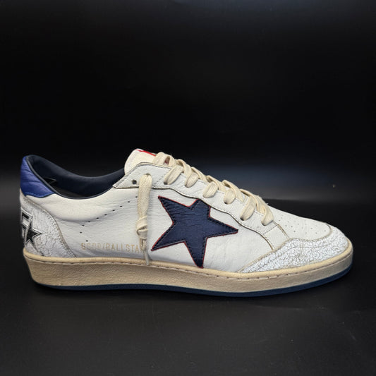 Golden Goose BallStar - Blanc/Bleu marine ◾️