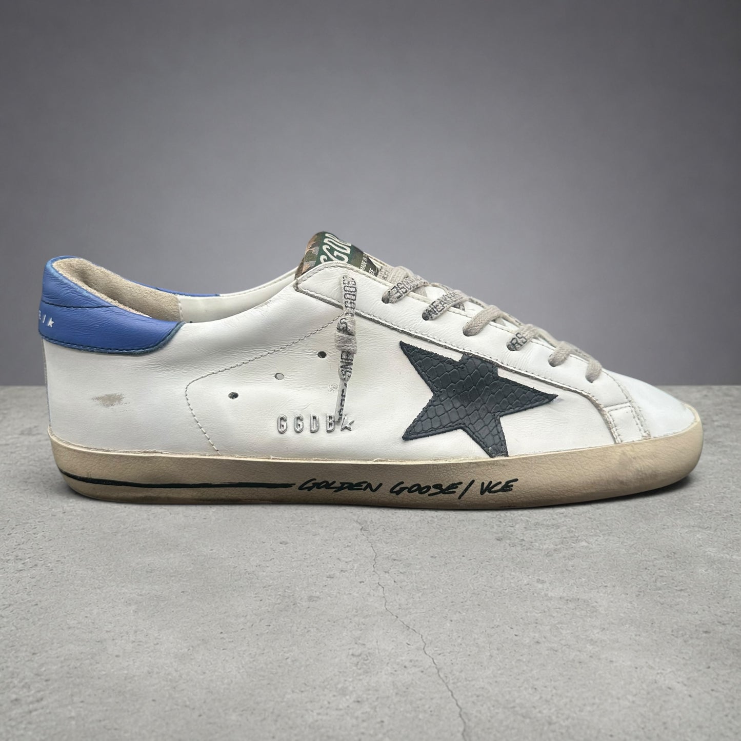 Golden Goose Superstar - Blanc Bleu Noir C1370