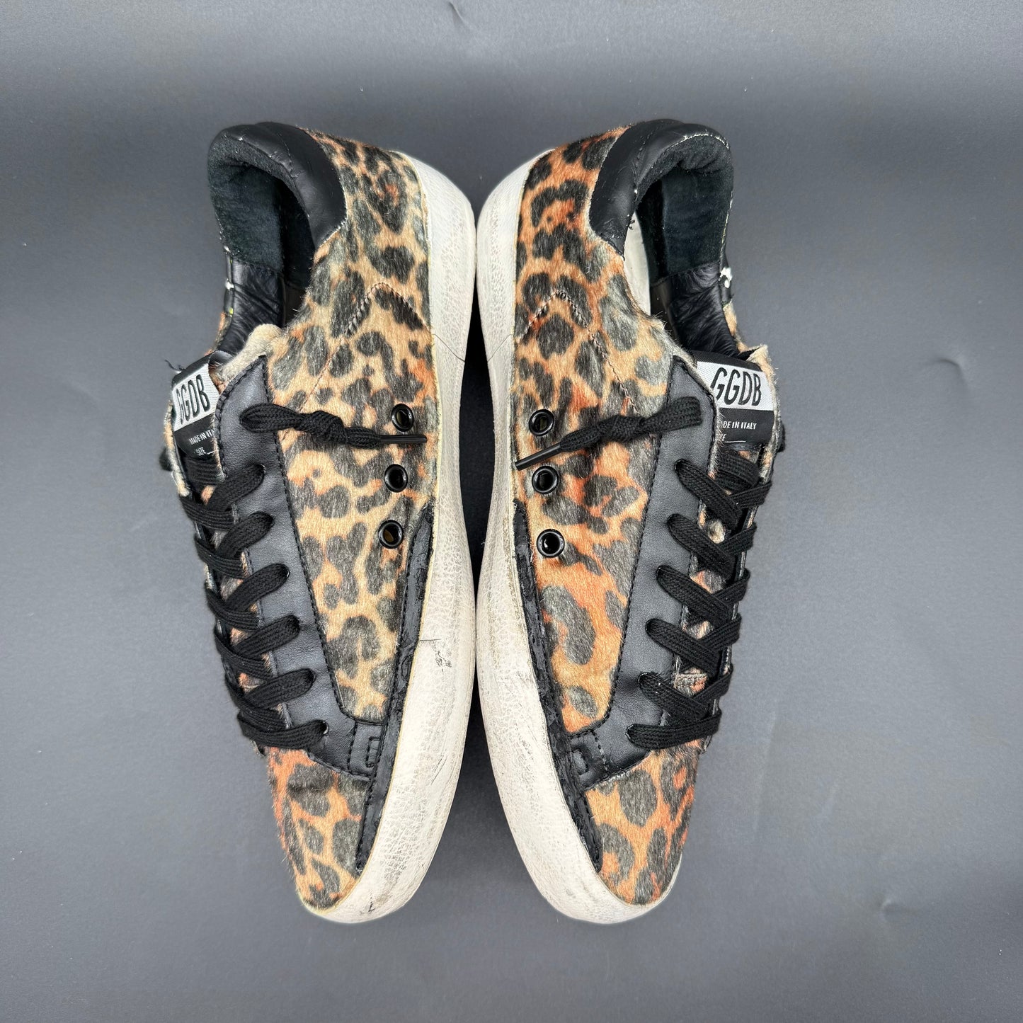 Golden Goose Superstar -  Léopard Noir C858