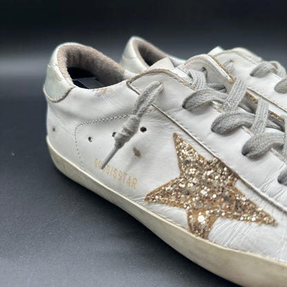 Golden Goose Superstar - Blanc Argent Or Paillettes P438