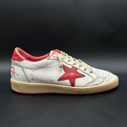 Golden Goose Ballstar - Blanc Rouge J032