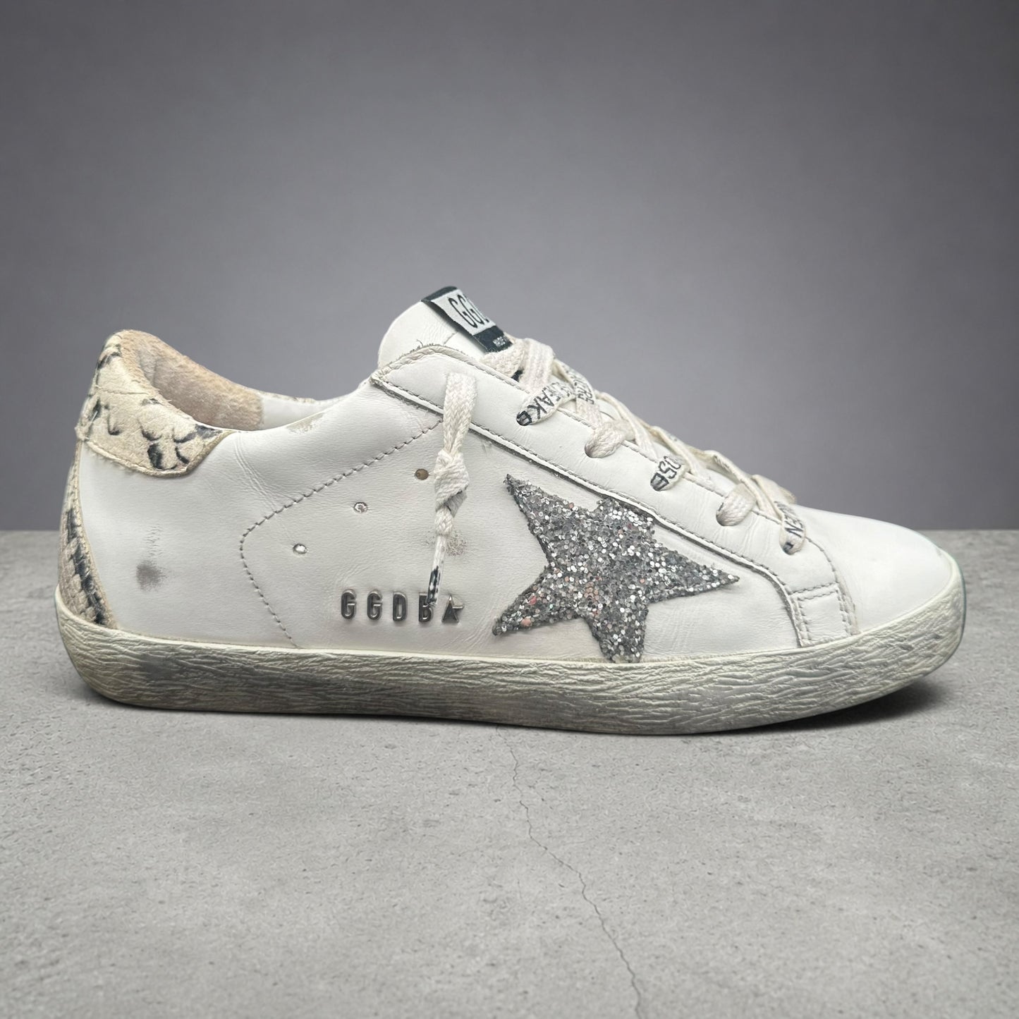 Golden Goose Superstar - Blanc Paillettes Serpent P431