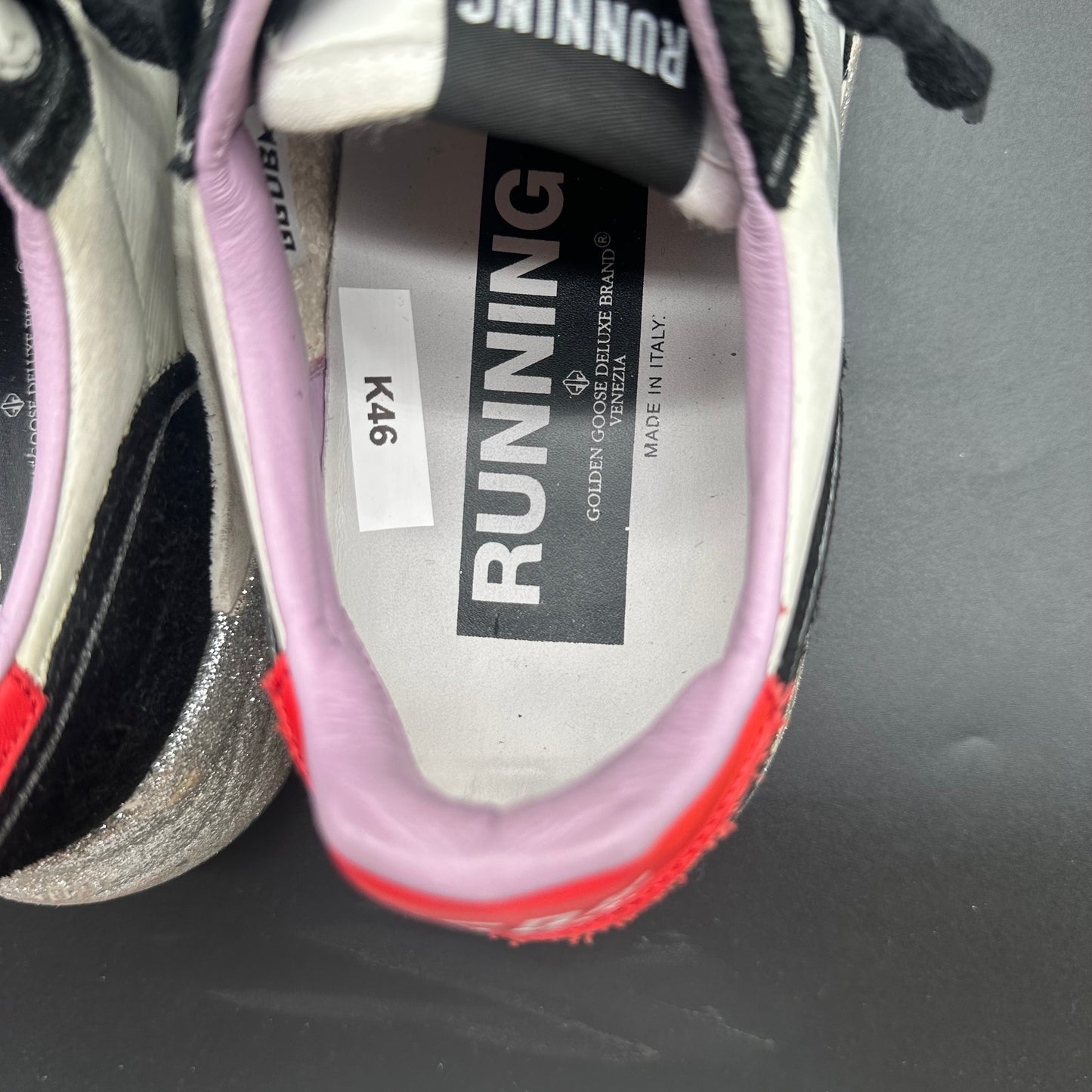 Golden Goose Running - Boanc Rouge Noir Argent Paillettes K46