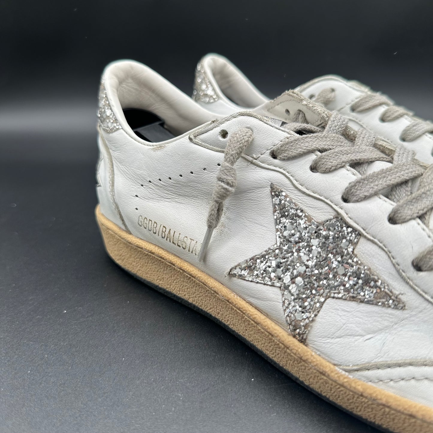Golden Goose Ballstar - Blanc Argent Paillettes C1390