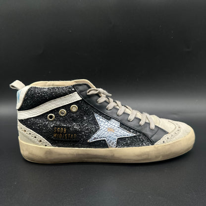 Golden Goose Mid-Star - Beige Noir Paillettes C1247