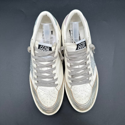 Golden Goose Ballstar - Blanc Rose Argent Crystal C1443