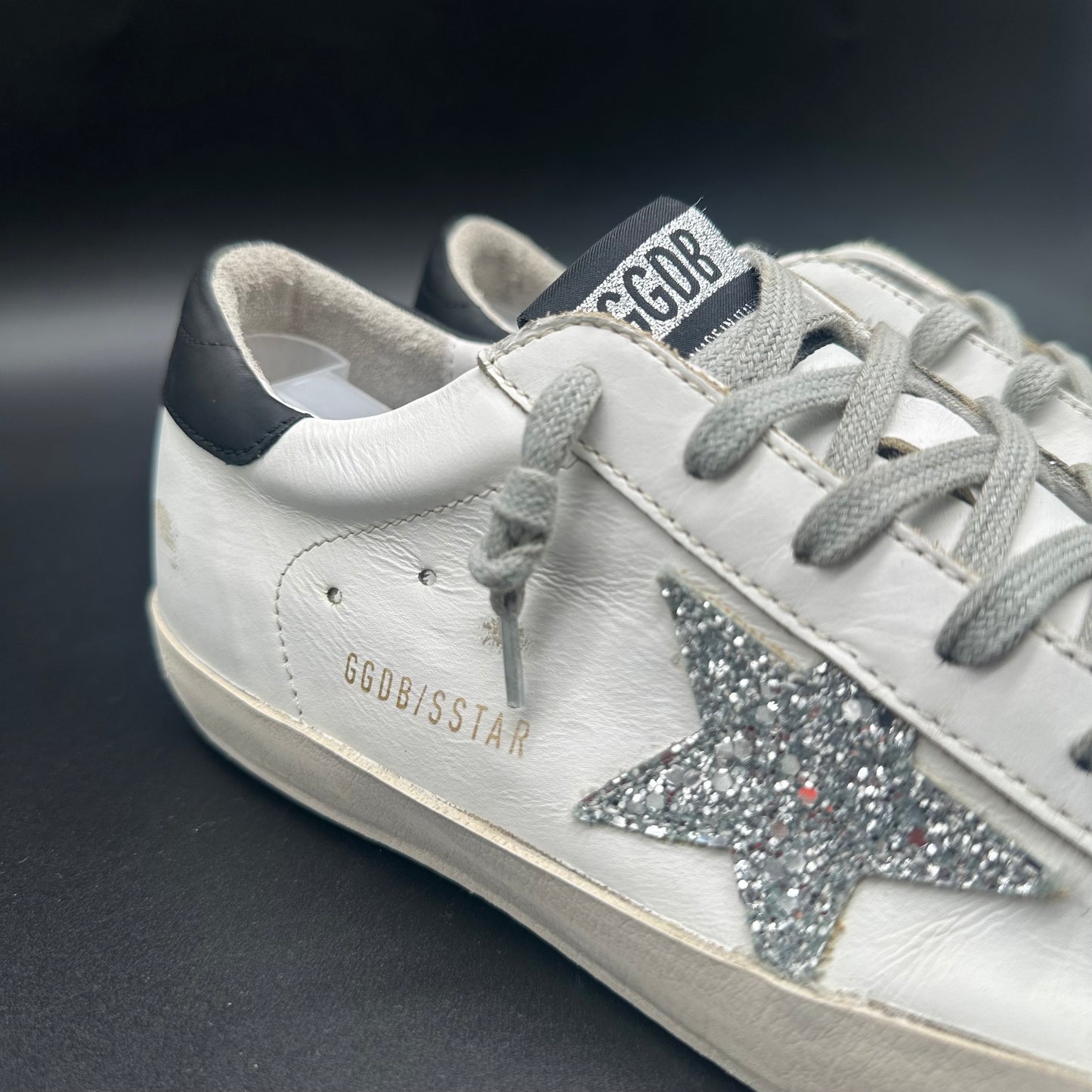 Golden Goose Superstar - Blanc Noir Paillettes C1290