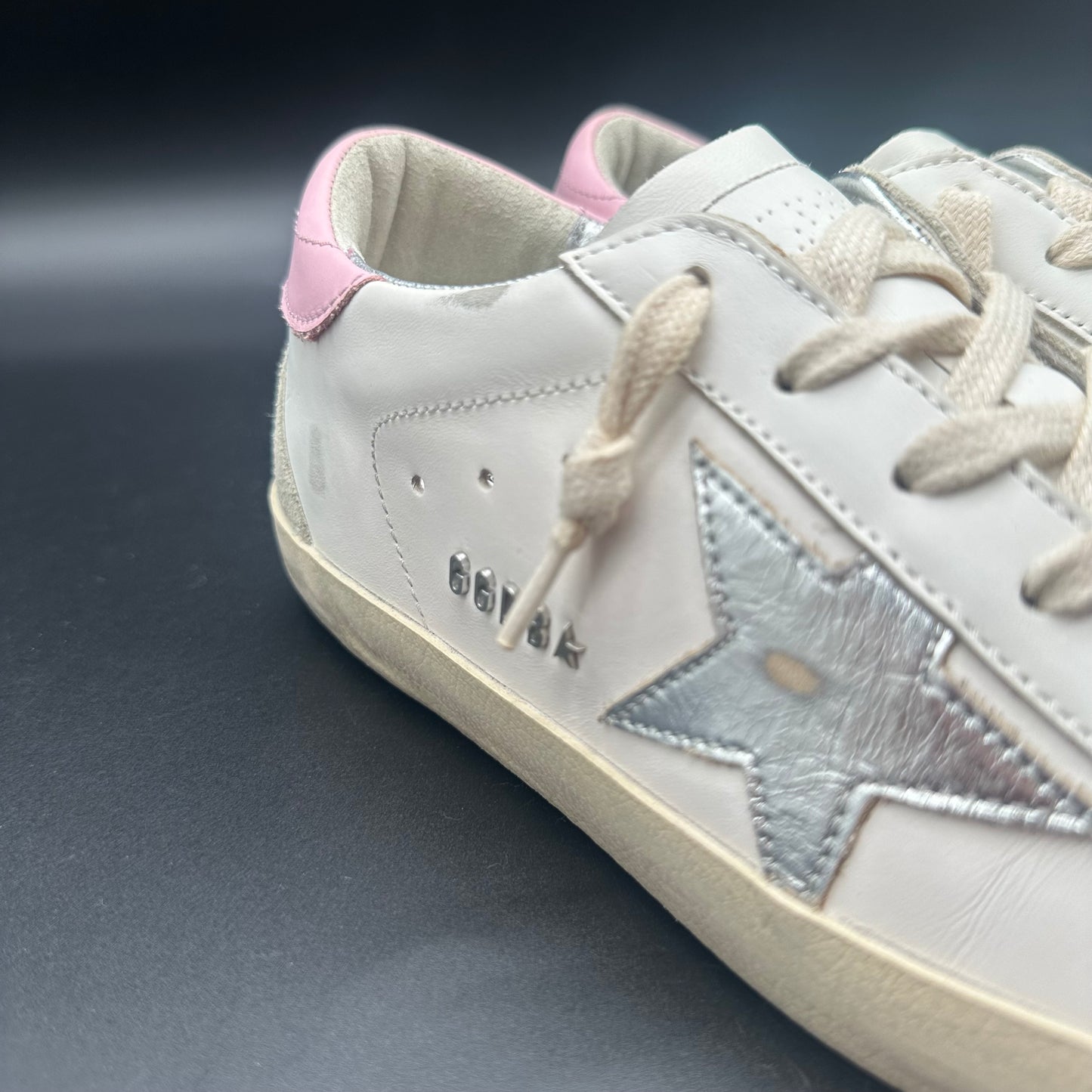 Golden Goose Superstar - Blanc Rose Argent P430
