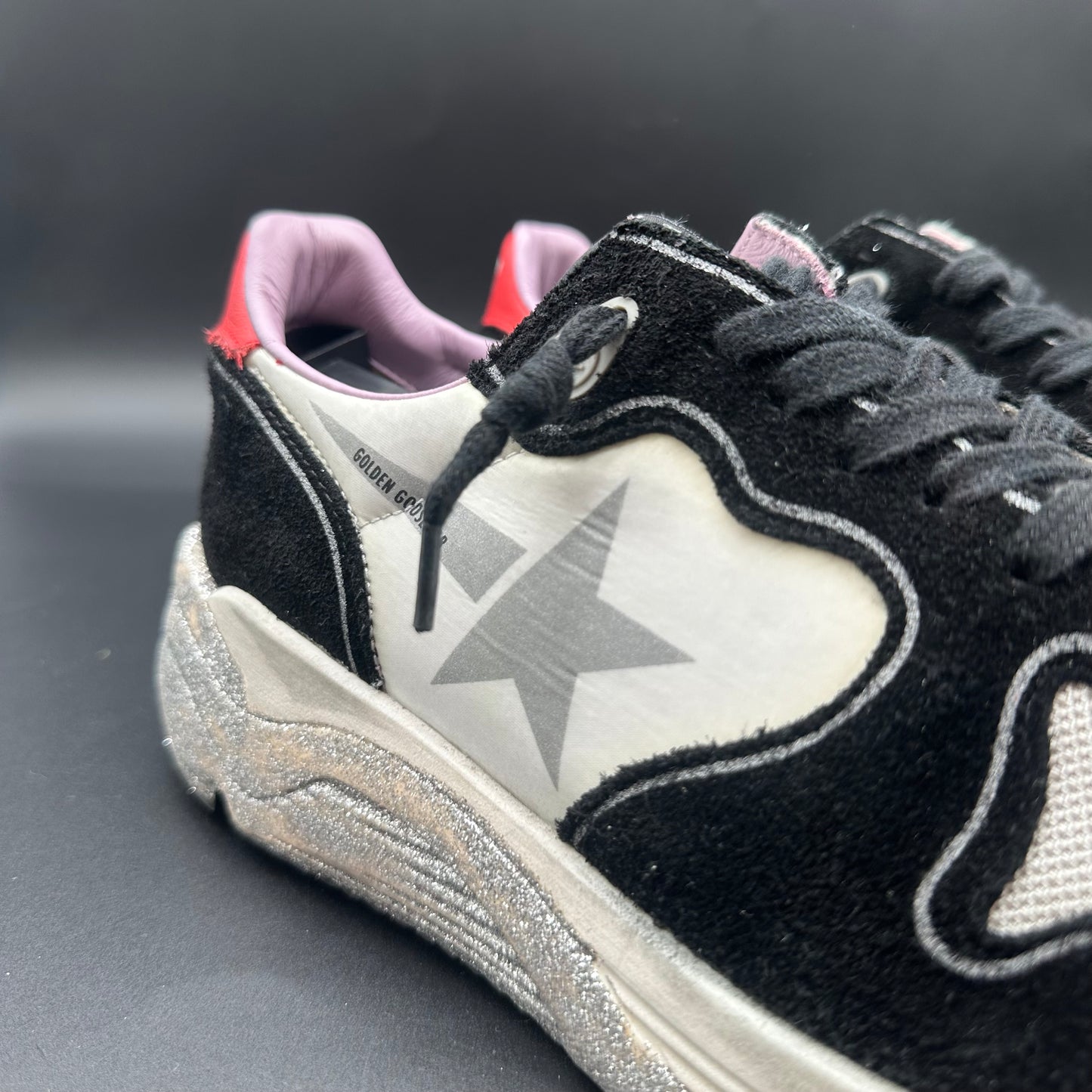 Golden Goose Running - Boanc Rouge Noir Argent Paillettes K46