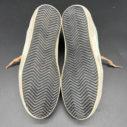 Golden Goose Superstar - Paillette Argent Vert Orange K34