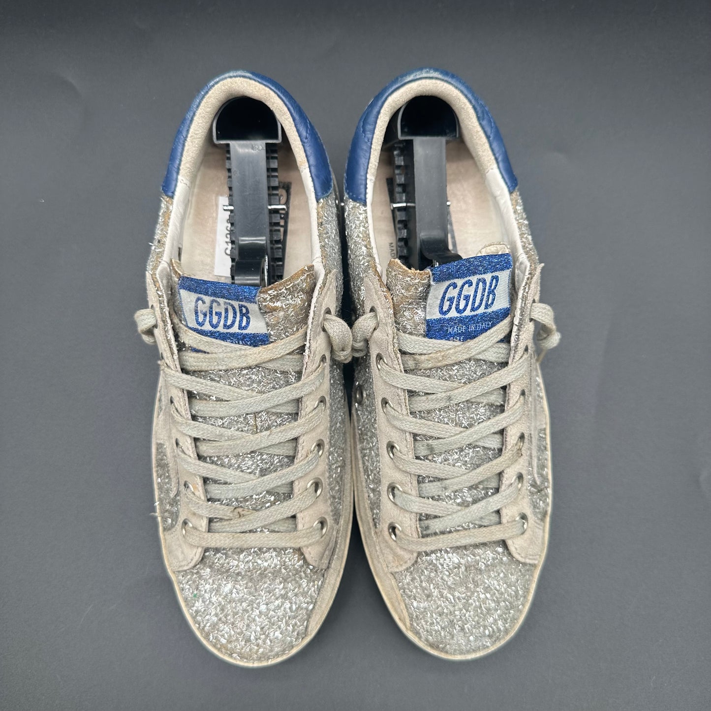 Golden Goose Superstar - Argent Paillettes Bleu C1263