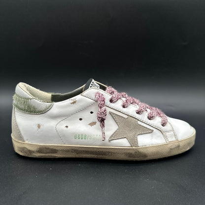 Golden Goose Superstar - Blanc Beige Vert Violet C1427