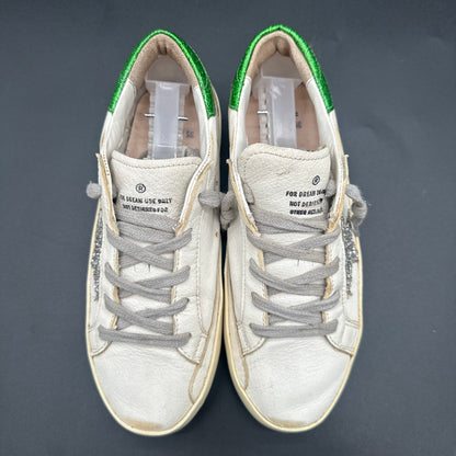 Golden Goose Superstar - Blanc Vert Paillettes C1183