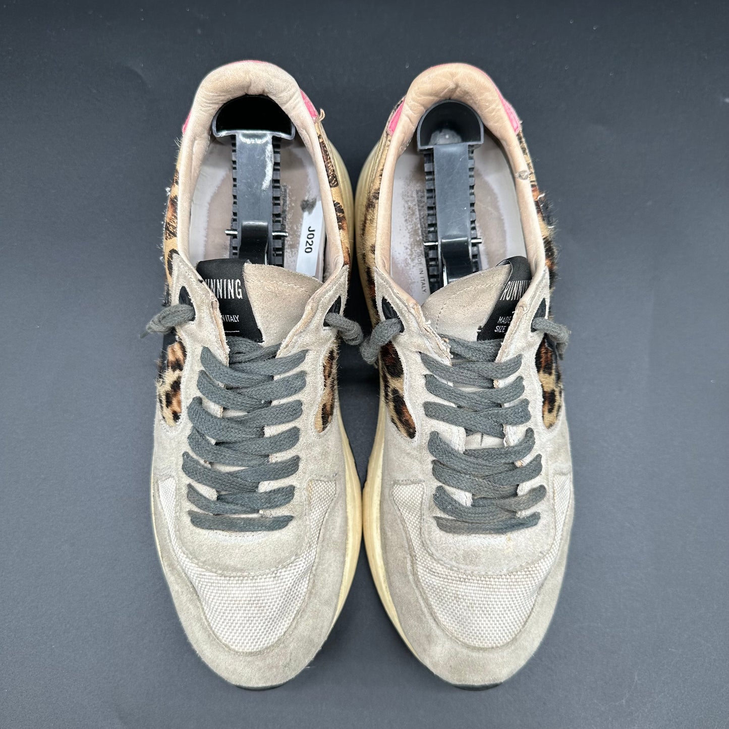 Golden Goose Running - Léopard Beige Rose Or J020