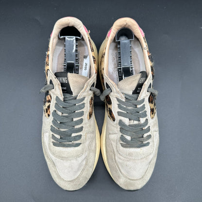 Golden Goose Running - Léopard Beige Rose Or J020