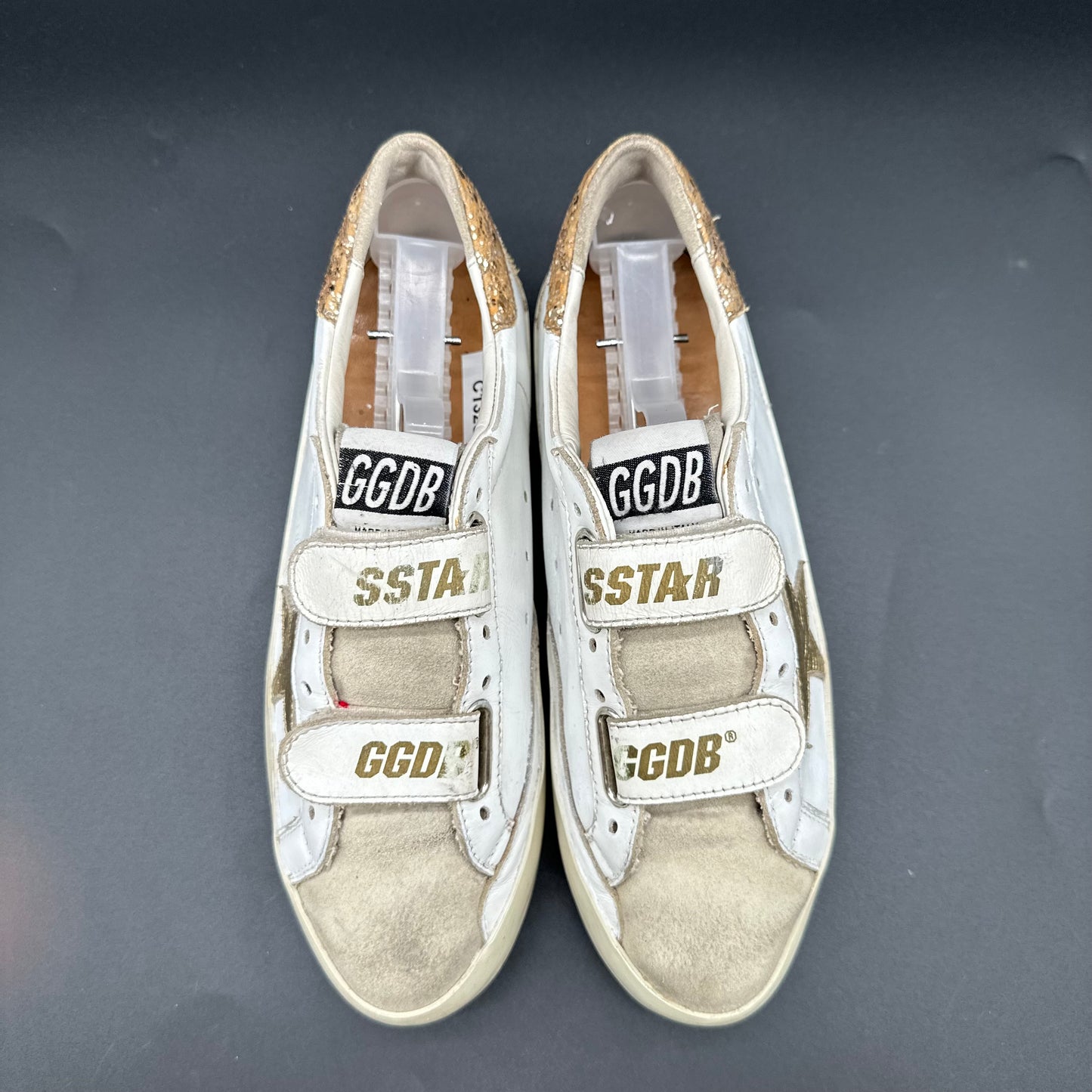 Golden Goose Old-School - Blanc Or Paillettes C1325