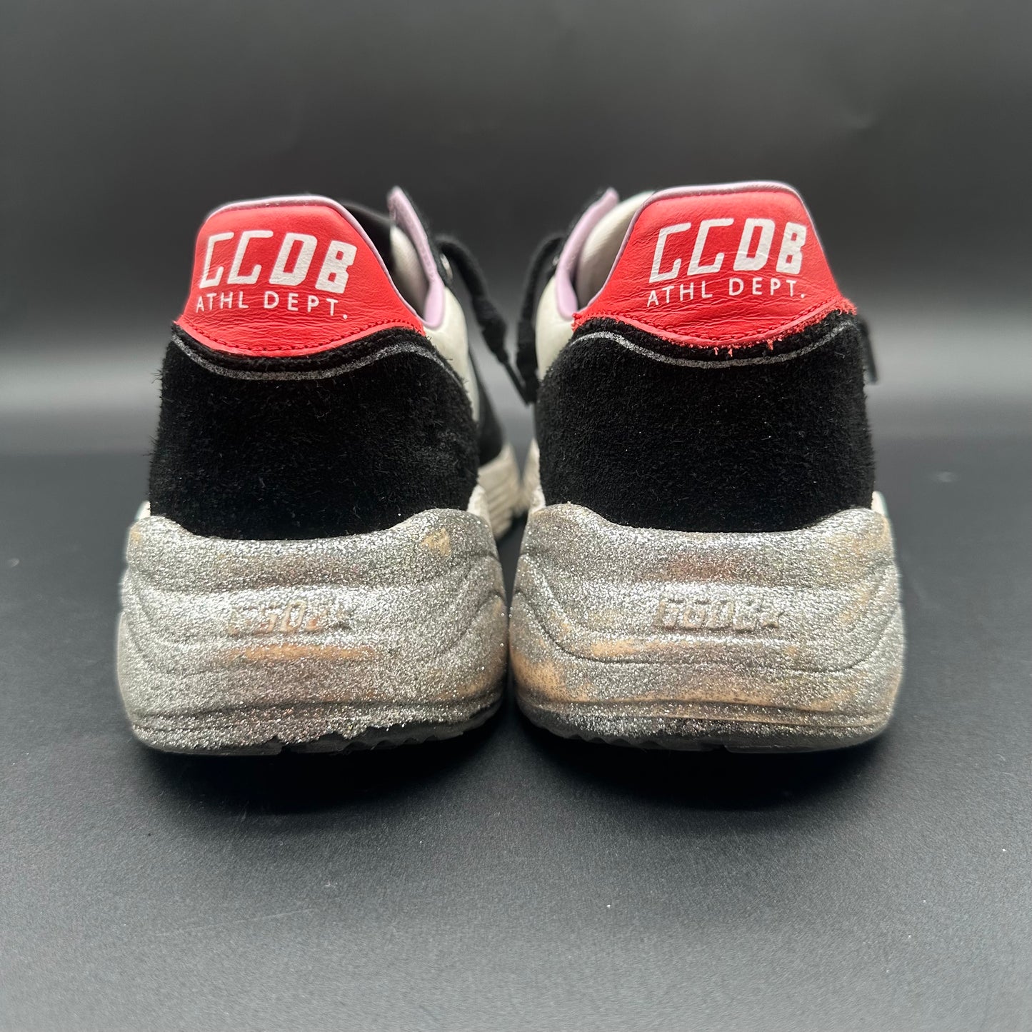 Golden Goose Running - Boanc Rouge Noir Argent Paillettes K46
