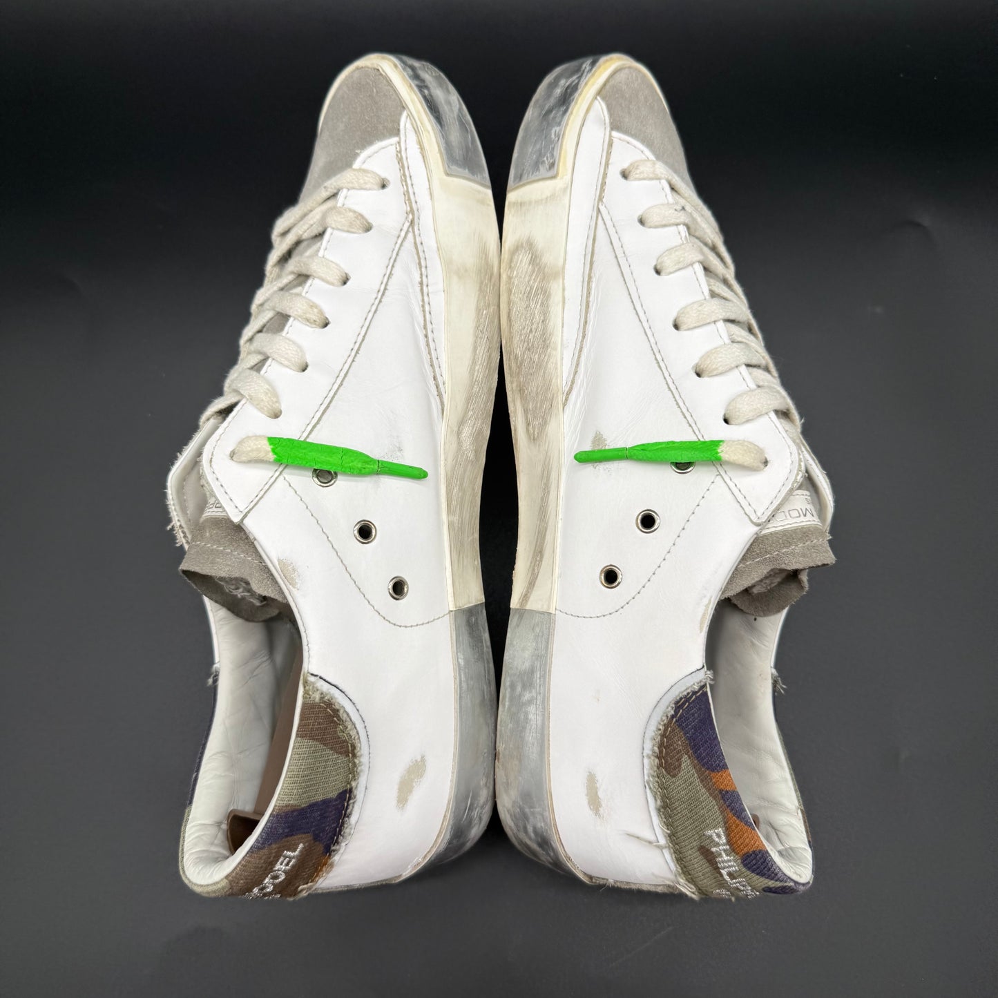 Philippe Model PRSX - Blanc Vert Kaki C1466