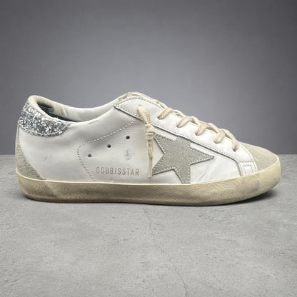 Golden Goose Superstar - Blanc Beige Argent Paillettes C1413