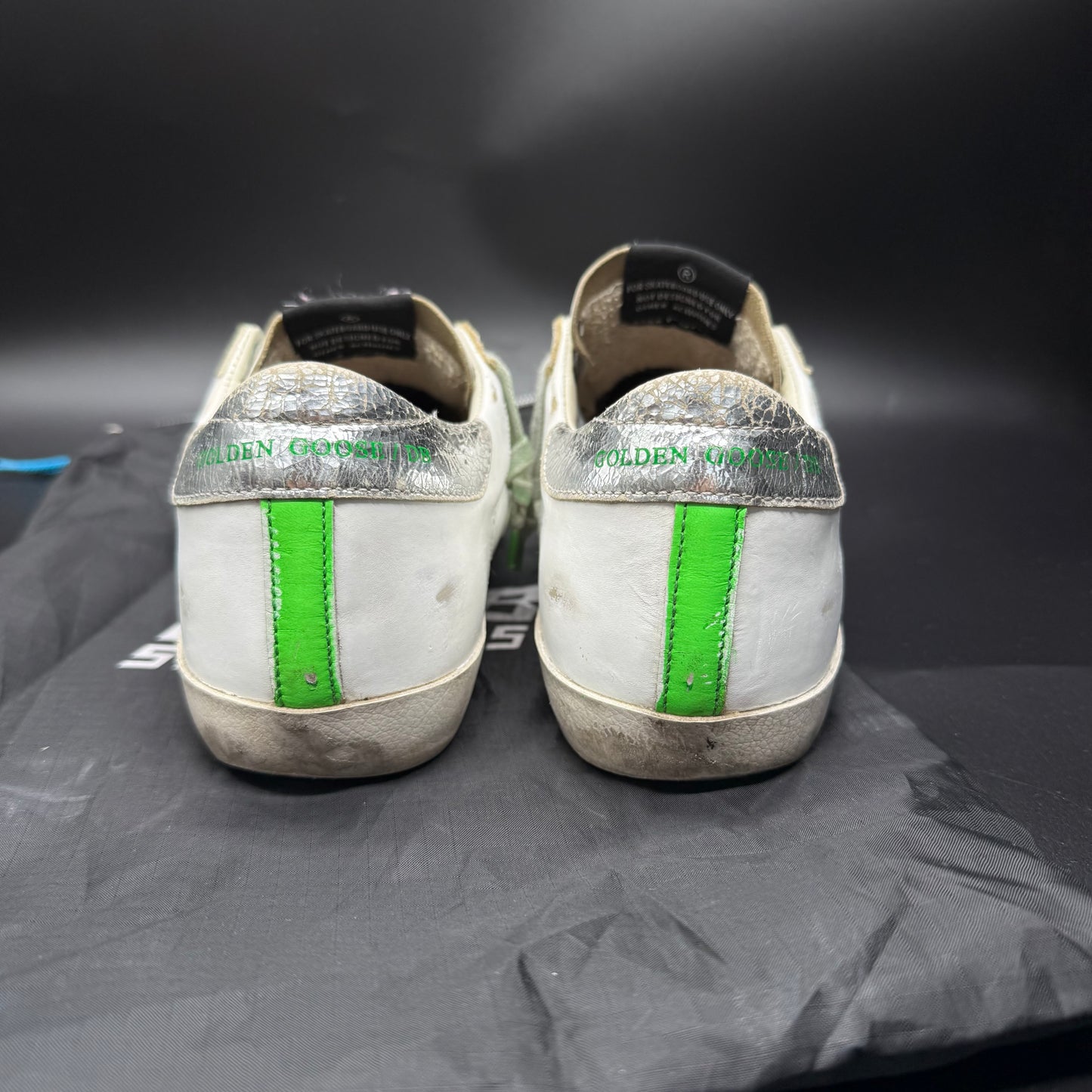 Golden Goose Superstar - Blanc/Argent/Vert ◼️