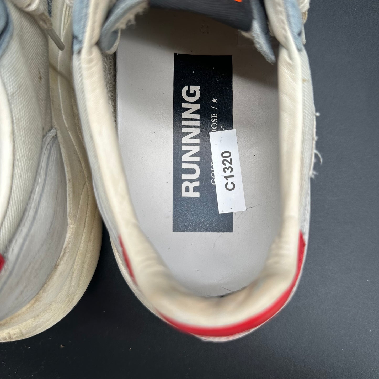 Golden Goose Running - Gris Bleu Blanc Rouge C1320