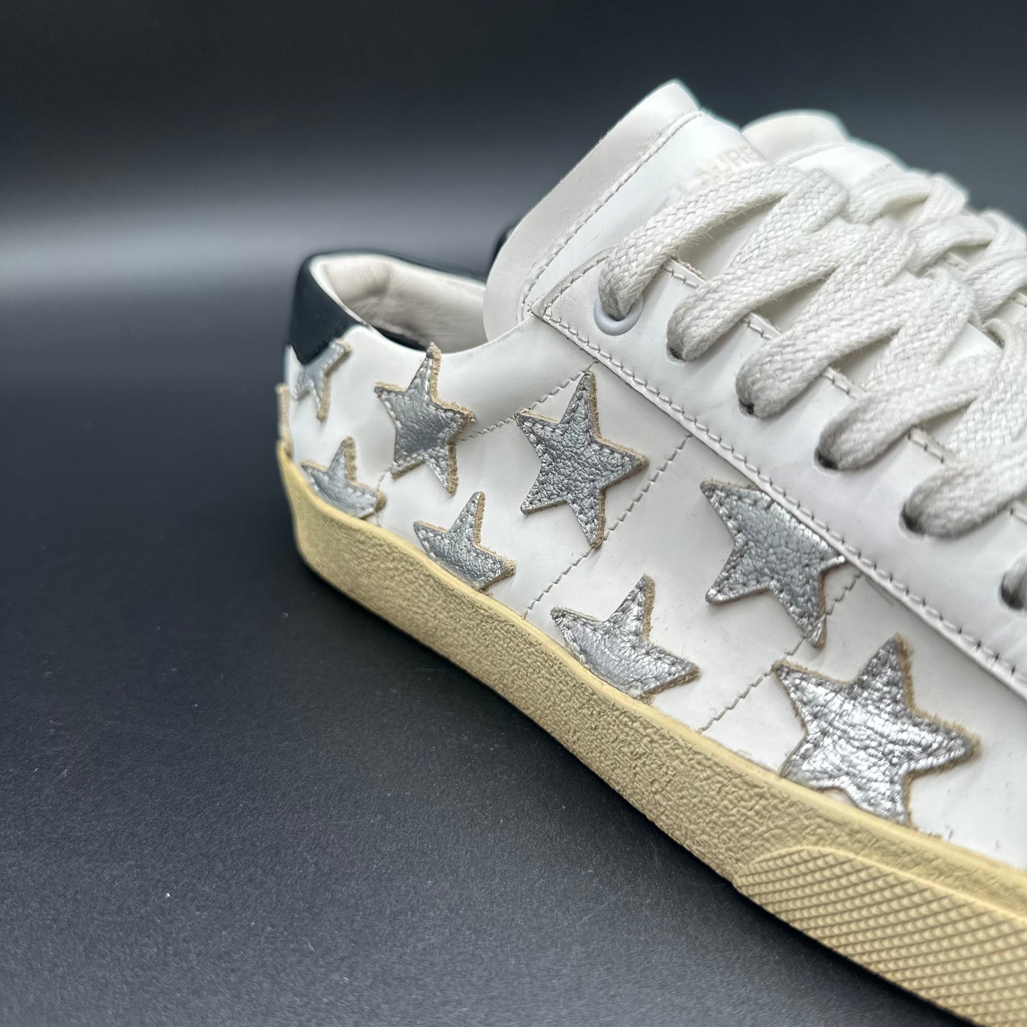 Saint Laurent Court - Blanc Noir Argent C1206