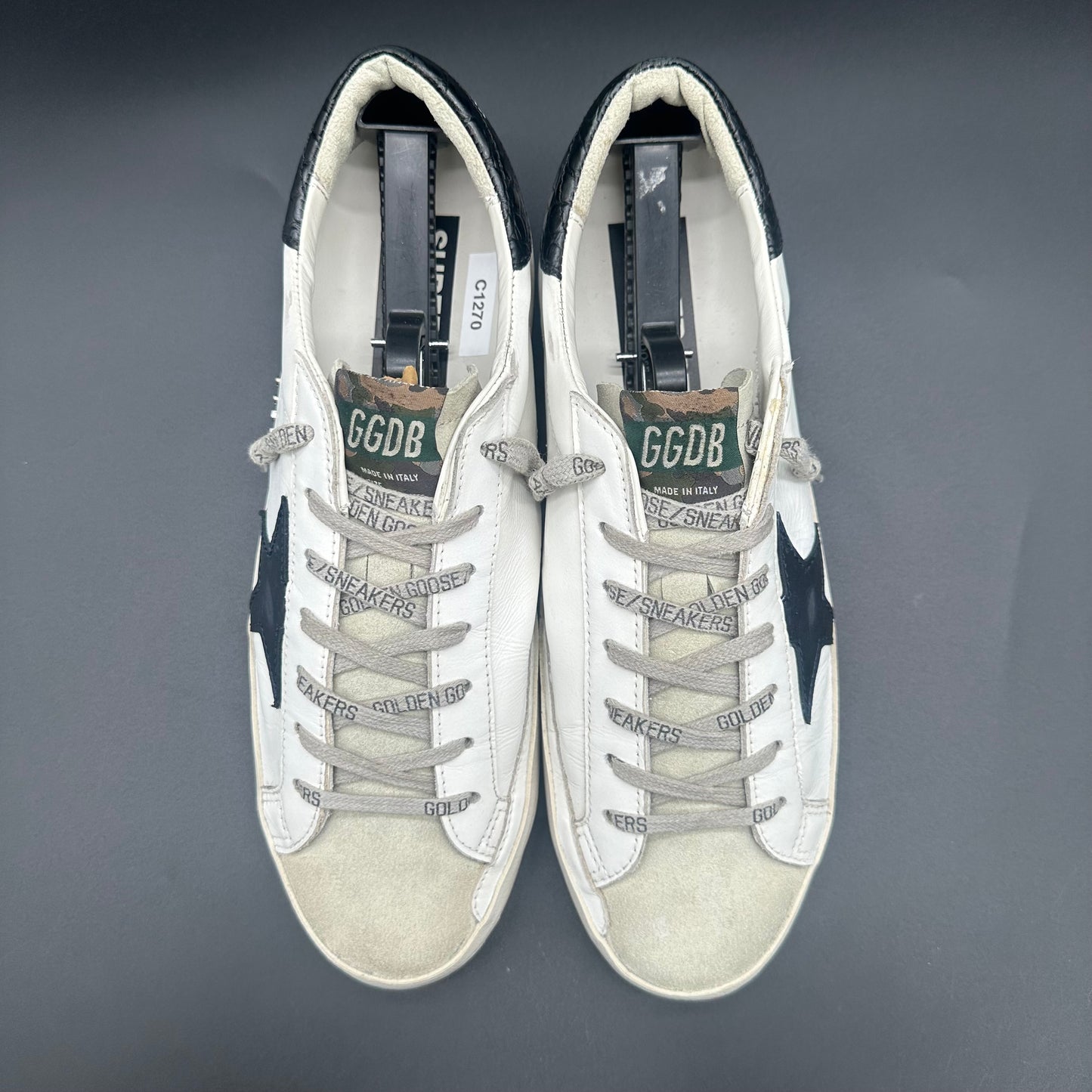 Golden Goose Superstat - Blanc Noir Bleu C1270