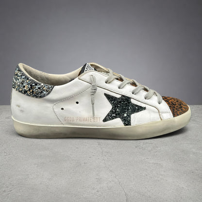 Golden Goose Superstar - Blanc Léopard Paillettes J003